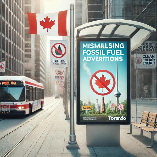 캐나다 토론토 시의회가 오해의 소지가 있는 화석연료 광고 금지를 위한 조치를 취했다./ 챗gpt 이미지 생성