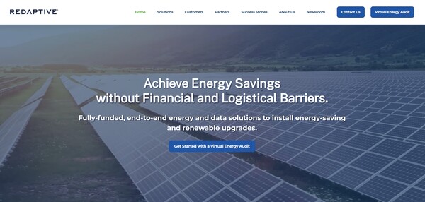 에너지 서비스 솔루션 업체 리댑티브의 홈페이지.