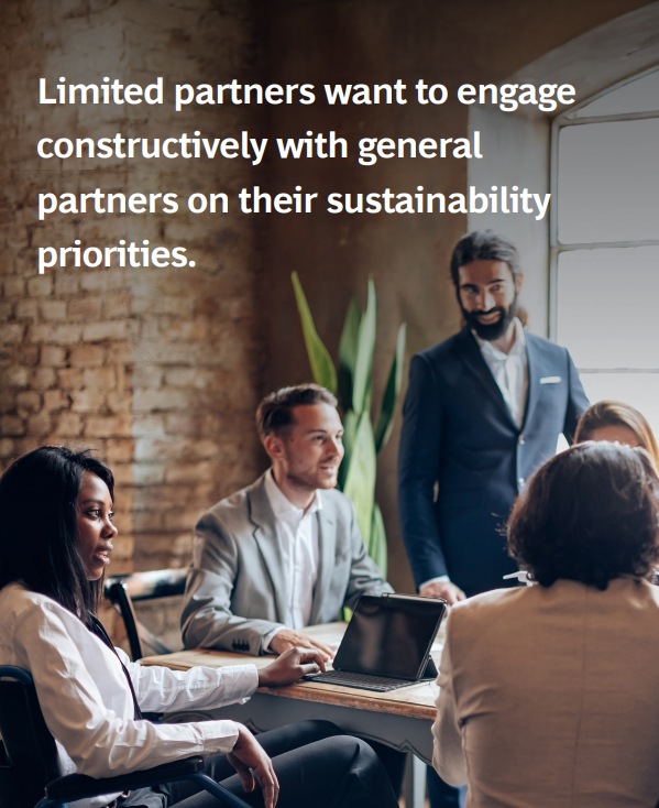 PE에 자금을 대는 투자자들이 지속가능성 이슈에 대한 우선순위를 높이고 있다. / BCG