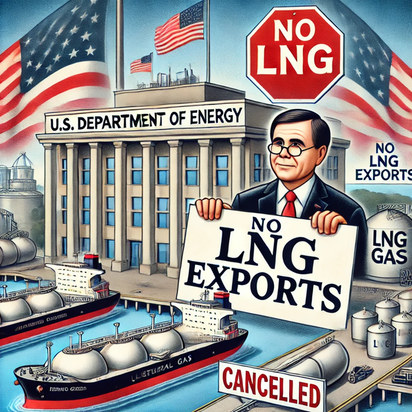 LNG수출 허가 중단 조처를 두고 바이든 행정부와 트럼프 차기 행정부간 극명한 대립을 보이고 있다./ 챗gpt 이미지