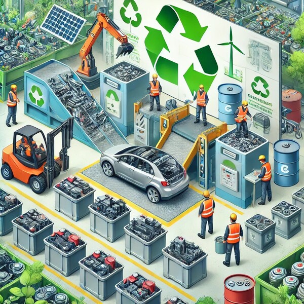 세계 최대 배터리 제조사인 중국 CATL이 헝가리에서 배터리 재활용 사업을 설립할 계획을 추진하고 있다./챗gpt 이미지