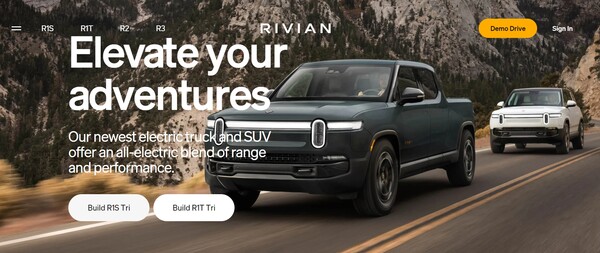  미국의 전기차 제조사 리비안이 미국 에너지부로부터 거액을 대출받게 됐다./리비안 홈페이지.