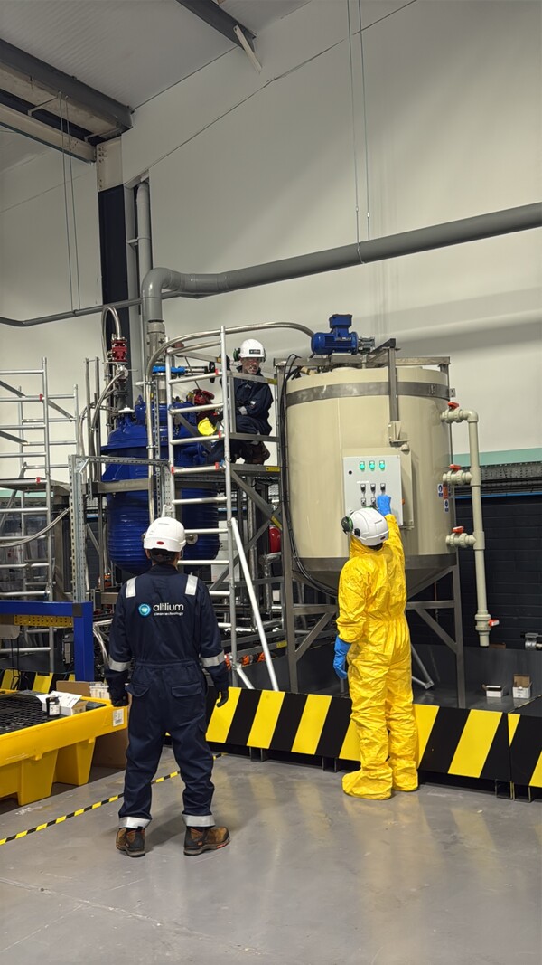 알틸륨의 배터리 재활용 시설의 내부 모습./홈페이지.