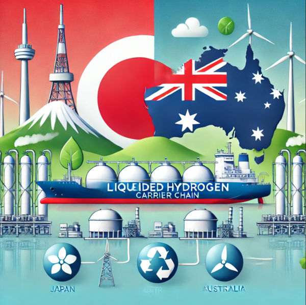 일본 가와사키 중공업은 당초 호주 갈탄을 활용해 수소를 생산하고 이를 대형 운반선을 통해 일본으로 운송하려던 계획을 보류하고, 프로젝트 규모를 축소한다고 11일 발표했다./ chatGPT 이미지 생성