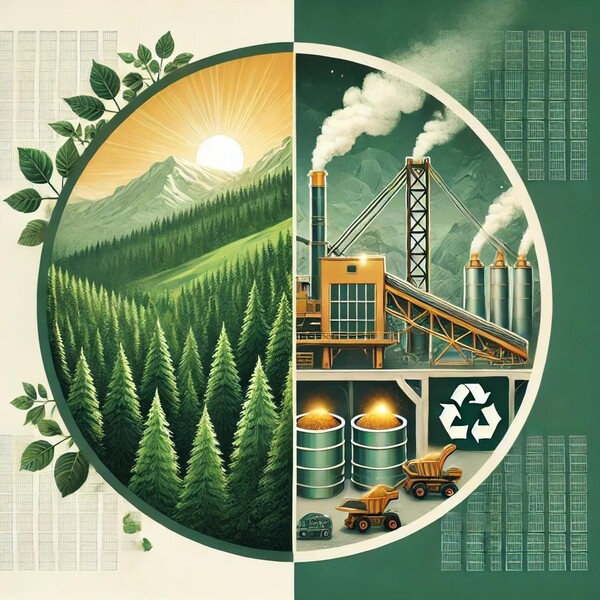 로베코는 산림 벌채 문제와 전환 광물 등 공급망 이슈를 해결하기 위해 2025년 기업 참여 활동 범위를 확대하였다. / chatgpt 이미지 생성