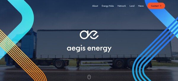  영국의 스타트업, 이지스 에너지의 홈페이지.