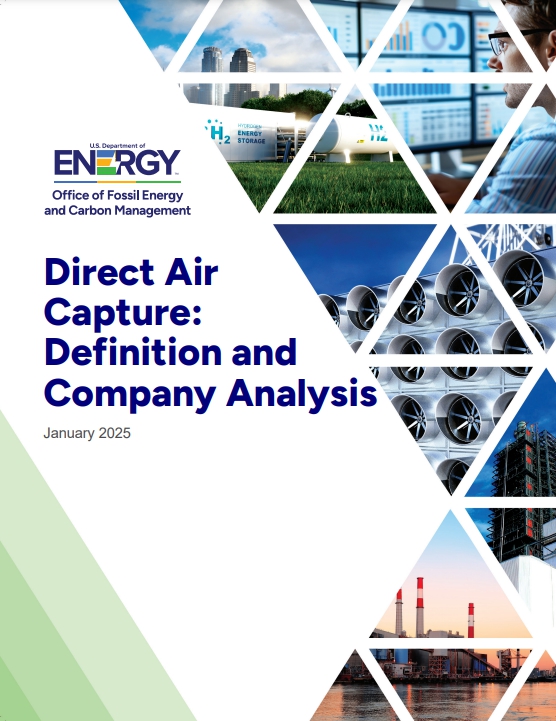  미국 에너지부(DOC)가 무료로 배포하기 시작한 DAC에 대한 종합 안내서 표지./홈페이지.