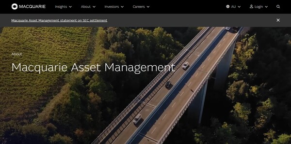  인도의 태양광 자산에 4억달러를 투자하는 블루리프 에너지를 소유한 맥쿼리 자산운영사의 홈페이지.