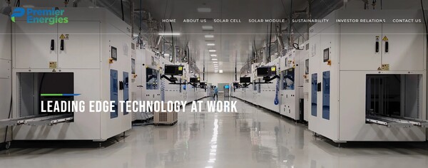  프리미어 에너지스의 홈페이지.