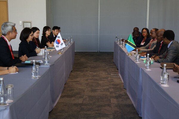  핵심광물 관련 탄자니아 대표와 협의하는 모습./외교부.