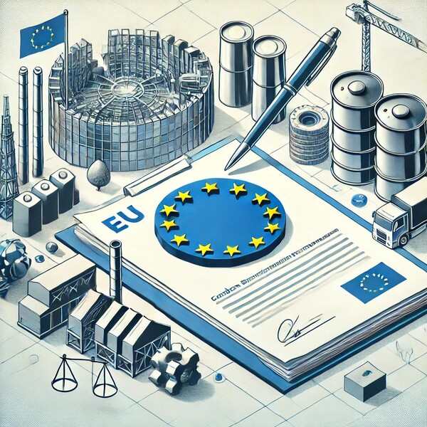 EU에서 탄소국경세(CBAM)의 적용 대상을 변경한 초안을 발표했다.