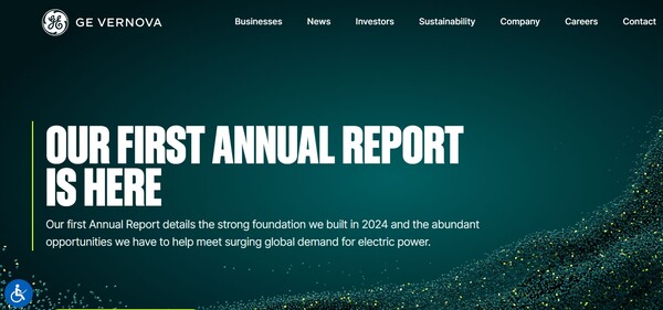  GE 베르노바(Vernova)의 홈페이지.