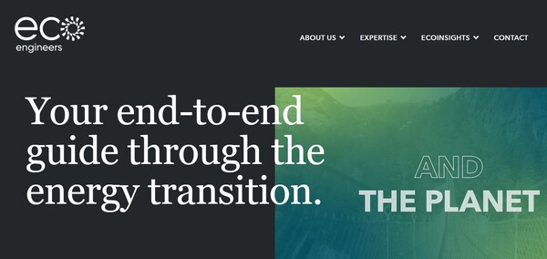  골드만삭스의 LRQA가 인수한 에코엔지니어스의 홈페이지.