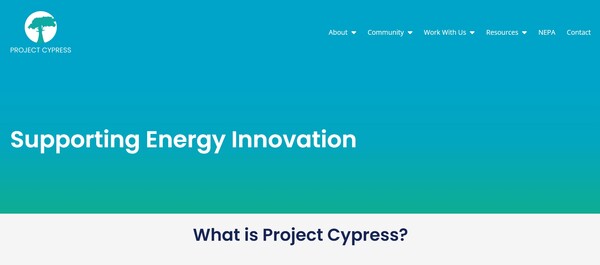  사이프러스 프로젝트의 홈페이지.
