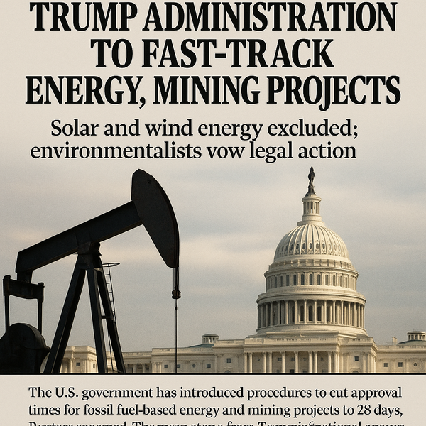 미국 연방정부의 에너지 긴급 승인 절차 도입을 시각화한 그래픽. / 챗gpt