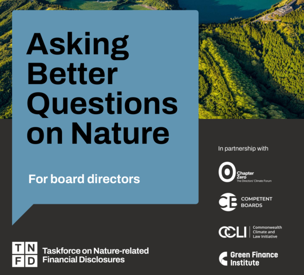 TNFD가 발간한 '자연에 관한 더 나은 질문하기' 지침서/TNFD