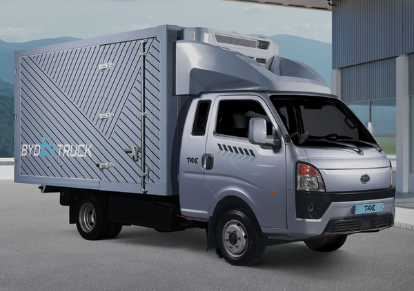  국내에 수입되고 있는 BYD의 전기트럭 이미지.