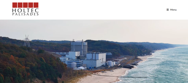  미국 최초의 SMR을 건설하는 홀텍 인터내셔널의 홈페이지.