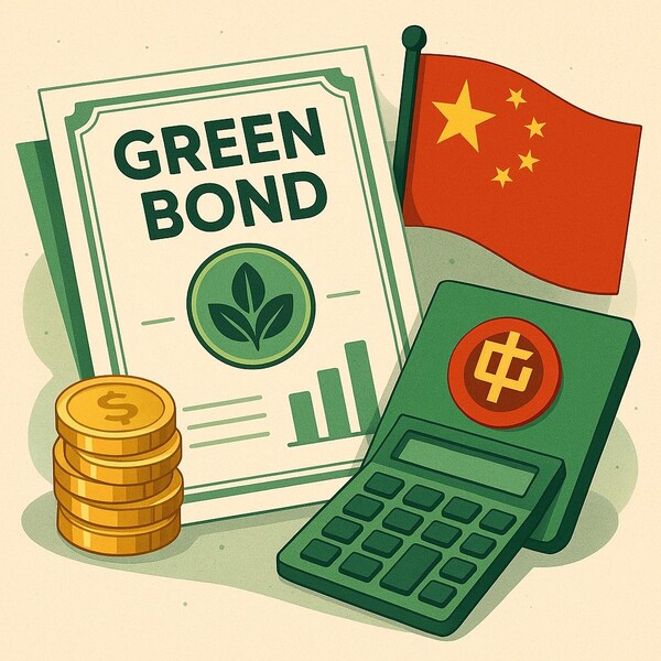 중국 공상은행에서 금융허브 거점을 통한 녹색채권을 발행할 계획이라고 밝혔다. / ChatGPT 이미지 생성