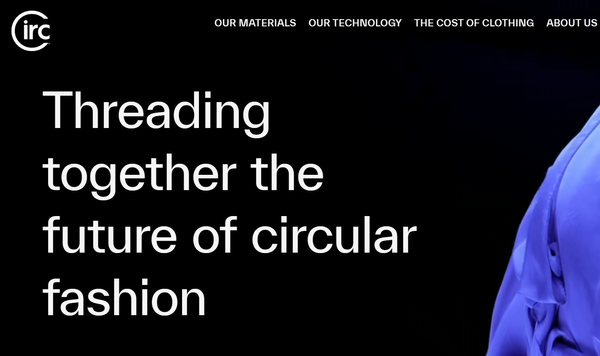  미국 섬유 재활용업체 서크(Circ)의 홈페이지.