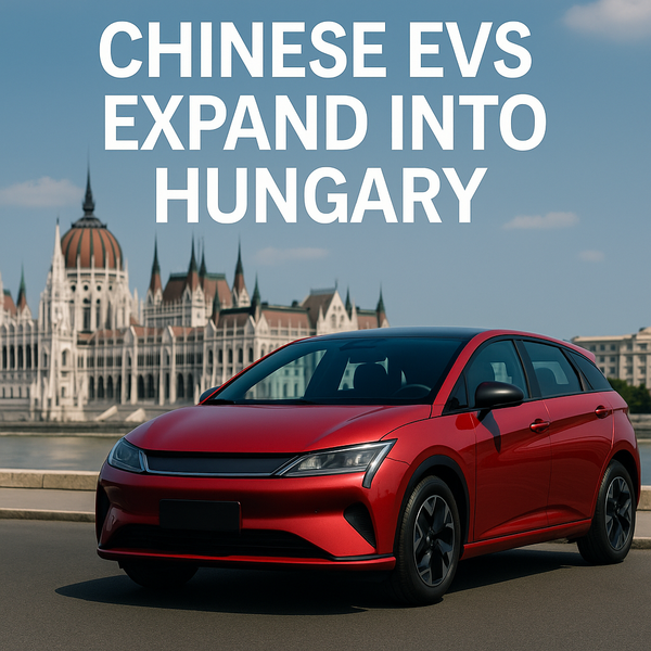  헝가리로 진출하는 중국 전기차를 주제로 만든 이미지./챗GPT.