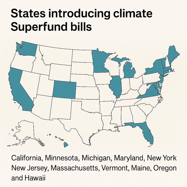 버몬트, 뉴욕을 포함하여 현재 슈퍼펀드 법안이 발의된 주 / ChatGPT 이미지 생성