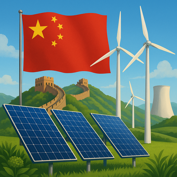  중국과 청정 에너지를 주제로 만든 이미지./챗GPT.