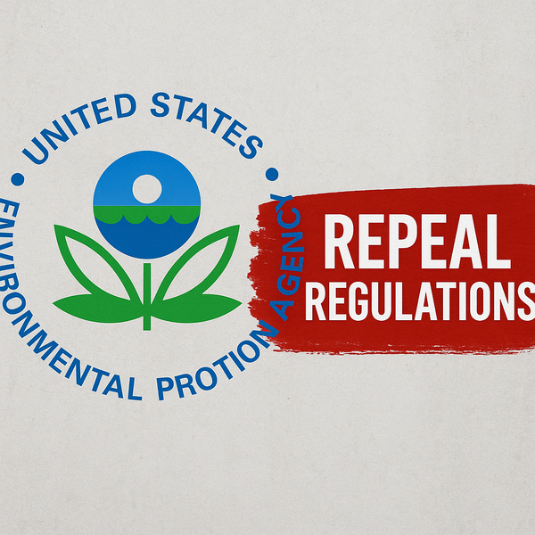  미국 환경보호청(EPA)와 규제 철폐를 주제로 만든 이미지./챗GPT.