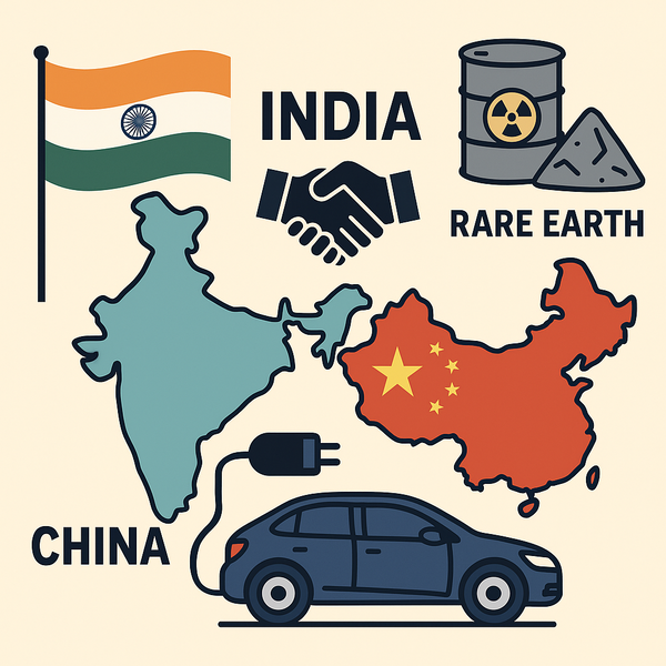  인도, 중국, 희토류를 주제로 챗GPT가 만든 이미지.