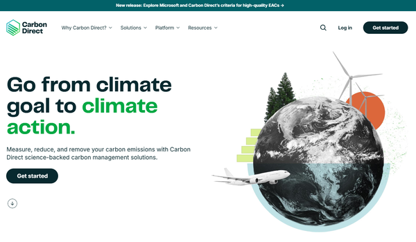  카본 다이렉트의 홈페이지.