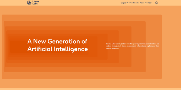  리터럴 랩스의 홈페이지.