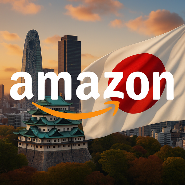  미국의 빅텍 아마존과 일본을 주제로 챗GPT가 만든 이미지.
