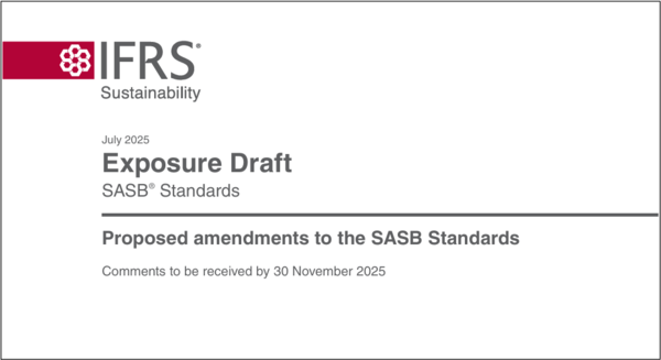 ISSB가 SASB 지속가능성 공시 기준에 대한 개정 초안을 발표했다./ISSB