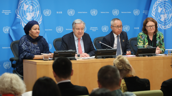 안토니오 구테흐스 유엔 사무총장이 SDGs의 달성 