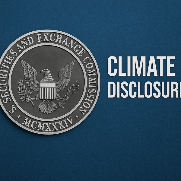  미국 증권거래위원회(SEC)와 기후공시를 조제로 챗GPT가 만든 이미지.