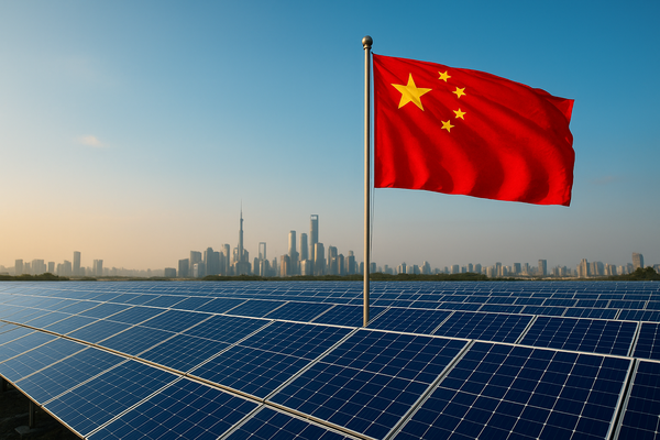  중국과 태양광 발전을 주제로 챗GPT가 만든 이미지.