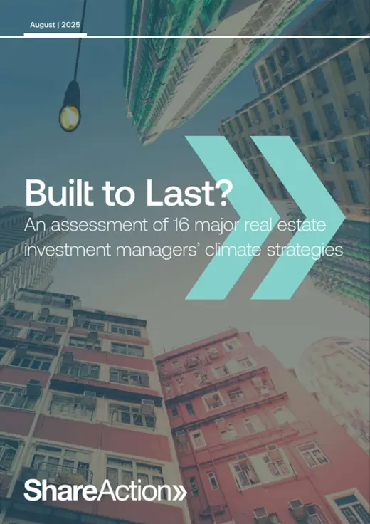 셰어액션의 보고서 표지 / 셰어액션 