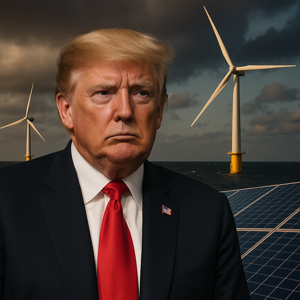  트럼프 행정부, 태양광, 풍력발전을 주제로 챗GPT가 만든 이미지.