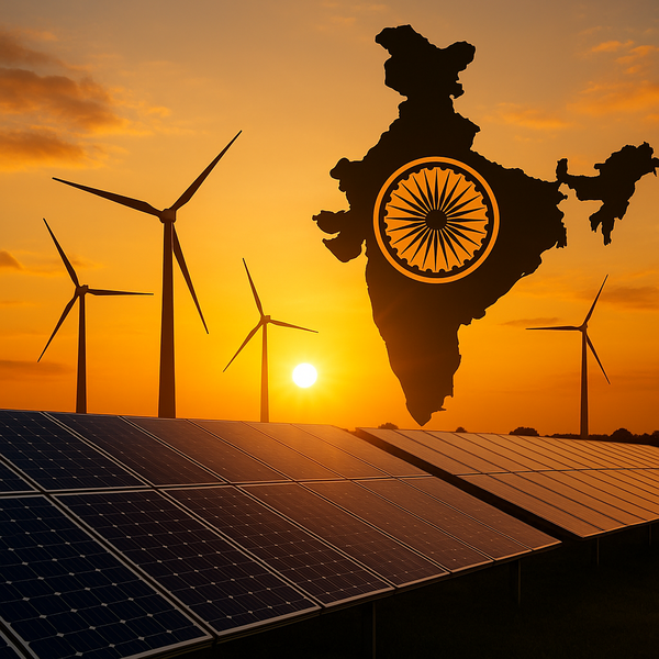  인도와 재생 에너지를 주제로 챗GPT가 만든 이미지.
