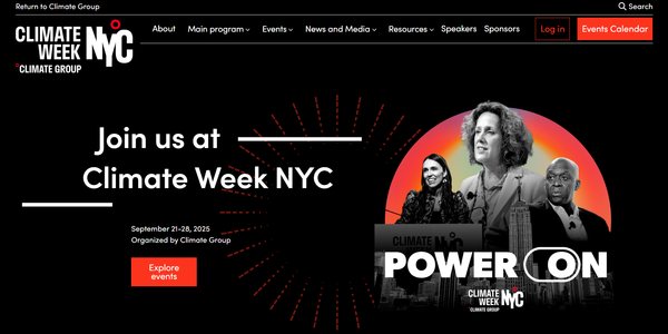  뉴욕 기후주간의 홈페이지.