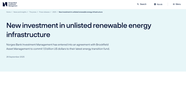  세계 최대 규모인 노르웨이 국부펀드(NBIM)의 홈페이지.