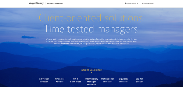  모건 스탠리 인베스트먼트 매니지먼트(MSIM)의 홈페이지.