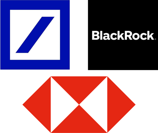 이미지=도이체방크·블랙록·HSBC 로고