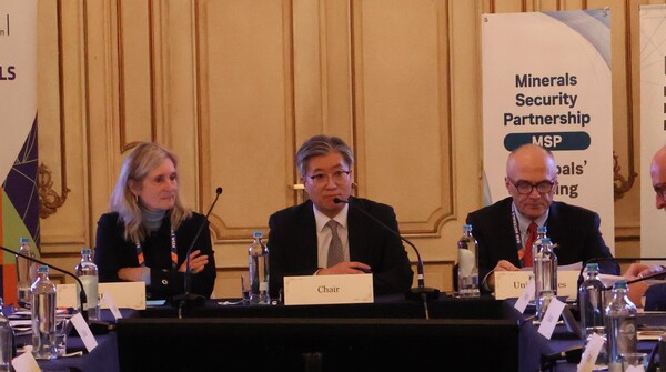 김희상 경제외교조정관이18일 벨기에에서 핵심광물안보파트너십(Minerals Security Partnership, MSP) 수석대표회의를 주재하고 있다./외교부.