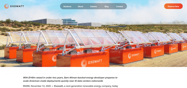  챗GPT의 샘 알트만이 지원하는 엑소와트의 홈페이지.